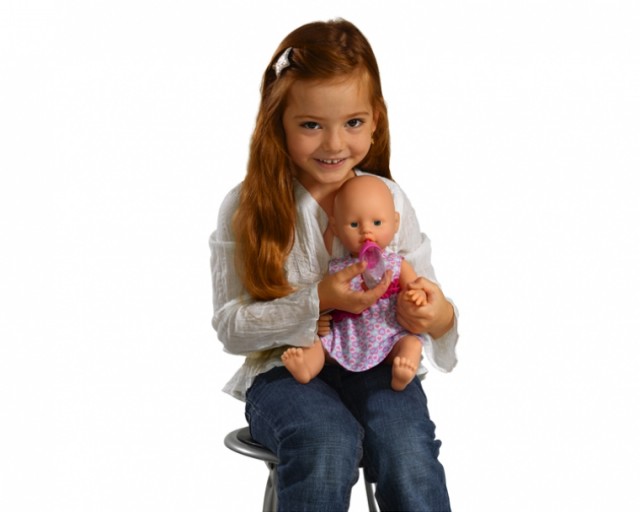 Интерактивная кукла Пупс New Born Baby 38см., умеет пить, писать, с аксессуарами  